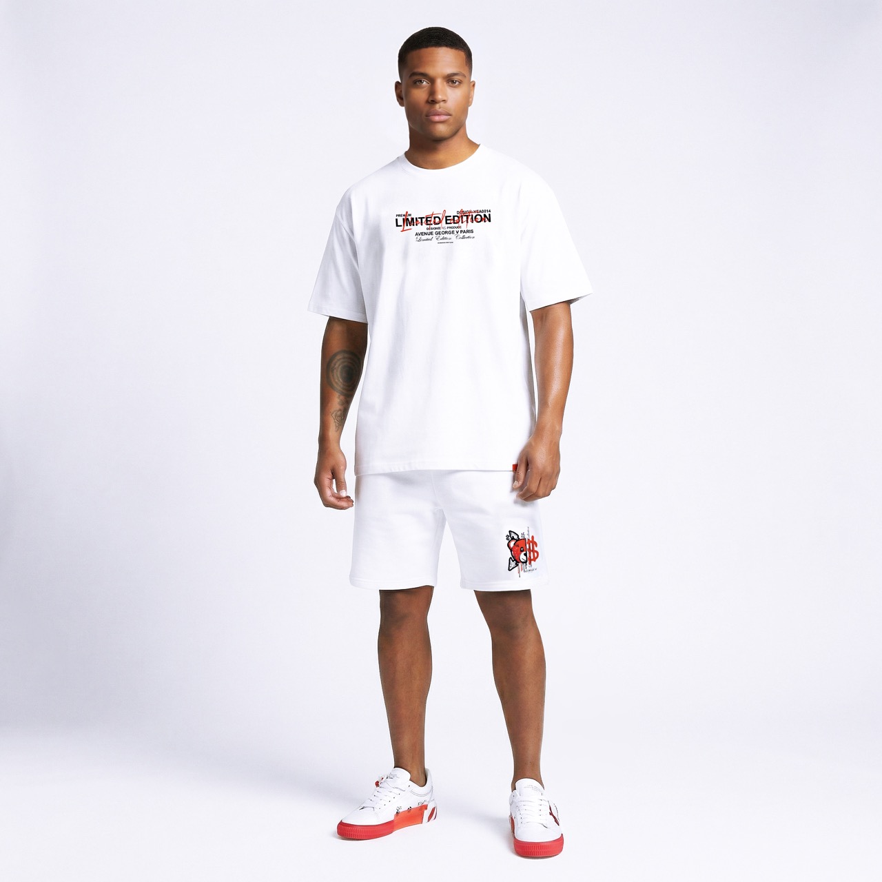 Ensemble George V "Teddy Limited Edition" — Blanc/Rouge