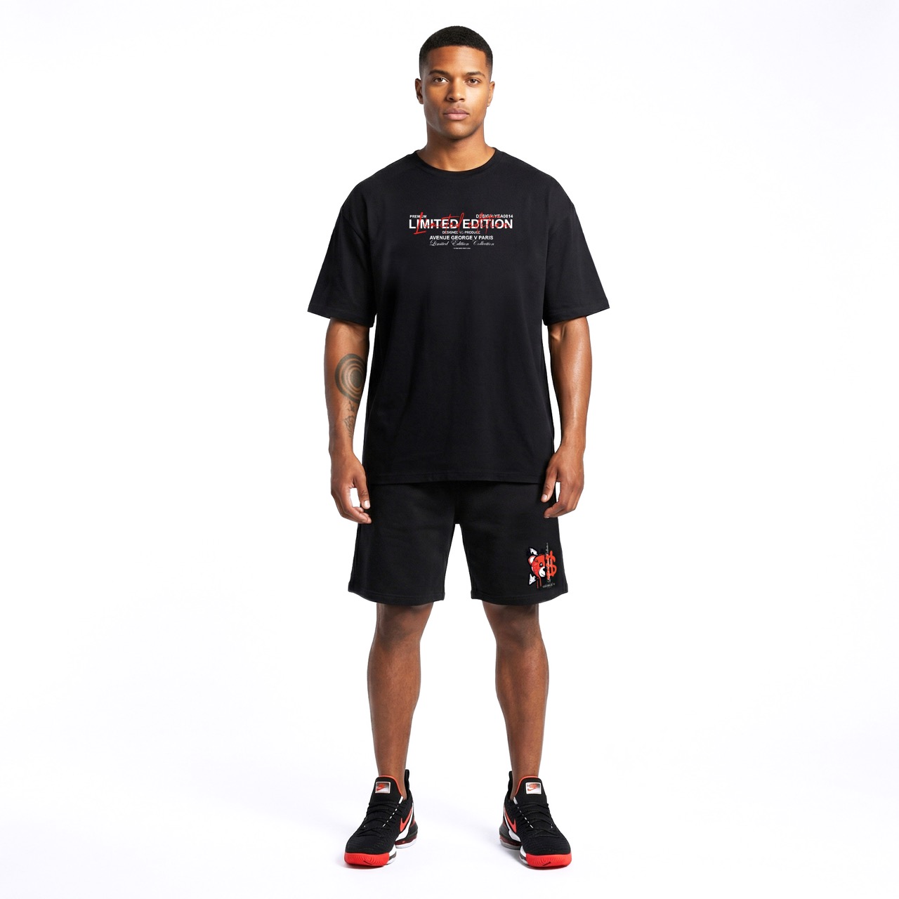 Ensemble George V "Teddy Limited Edition" — Noir/Rouge