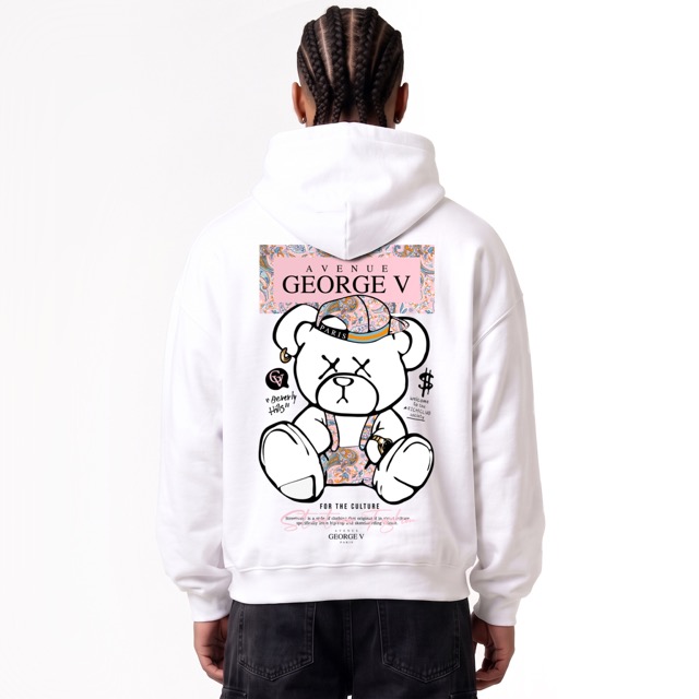 Hoodie George V "Cachemire Rose Bear"