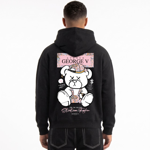 Hoodie George V "Cachemire Rose Bear"
